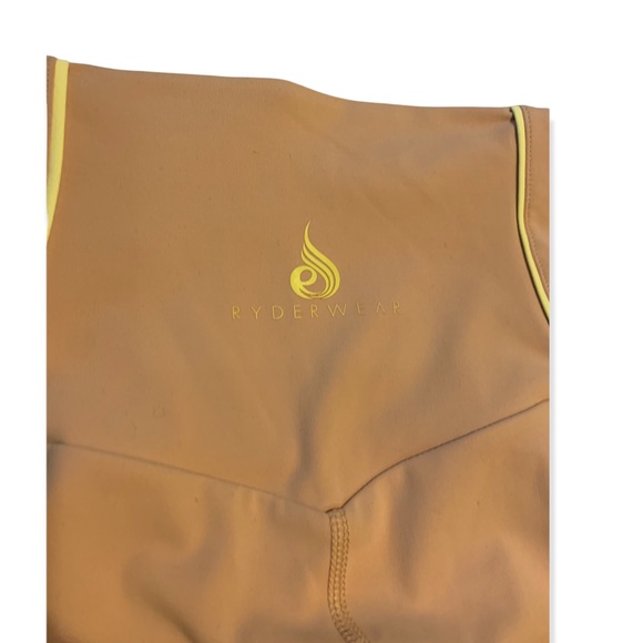NWT! RYDERWEAR Tan Glow High Waisted Athletic Workout Leggings-Size Medium - Picture 7 of 8
